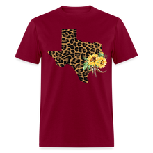 Load image into Gallery viewer, Leopard Texas Tee - burgundy
