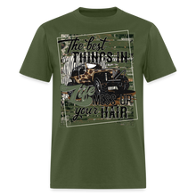 Load image into Gallery viewer, The Best Things in Life Mess Up Your Hair - military green
