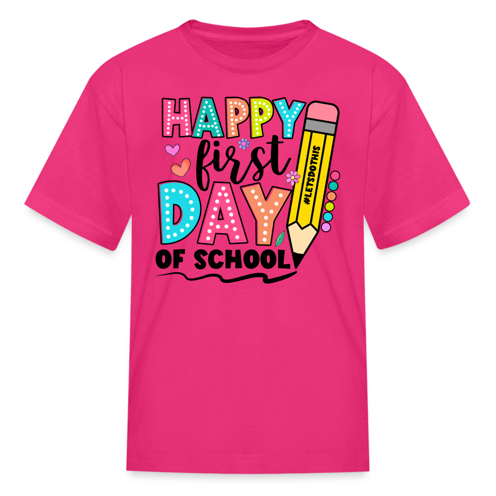 Kids' T-Shirt back to school - fuchsia