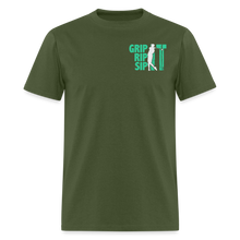 Load image into Gallery viewer, Grip it Rip it Sip it - military green
