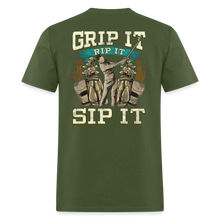 Load image into Gallery viewer, Grip it Rip it Sip it - military green
