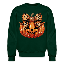 Load image into Gallery viewer, Pumpkin Leopard Bow - forest green
