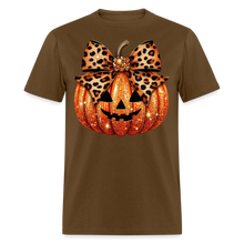 Load image into Gallery viewer, Pumpkin Leopard Bow - brown
