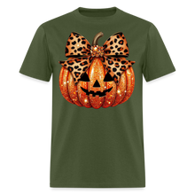 Load image into Gallery viewer, Pumpkin Leopard Bow - military green
