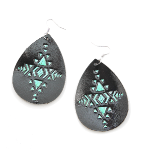 Aztec Leather Earrings