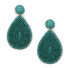 Load image into Gallery viewer, Solid Color Beaded Earrings
