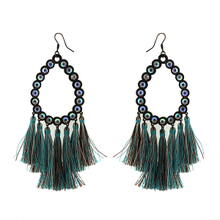 Load image into Gallery viewer, Metal Iridescent Fringe Earrings
