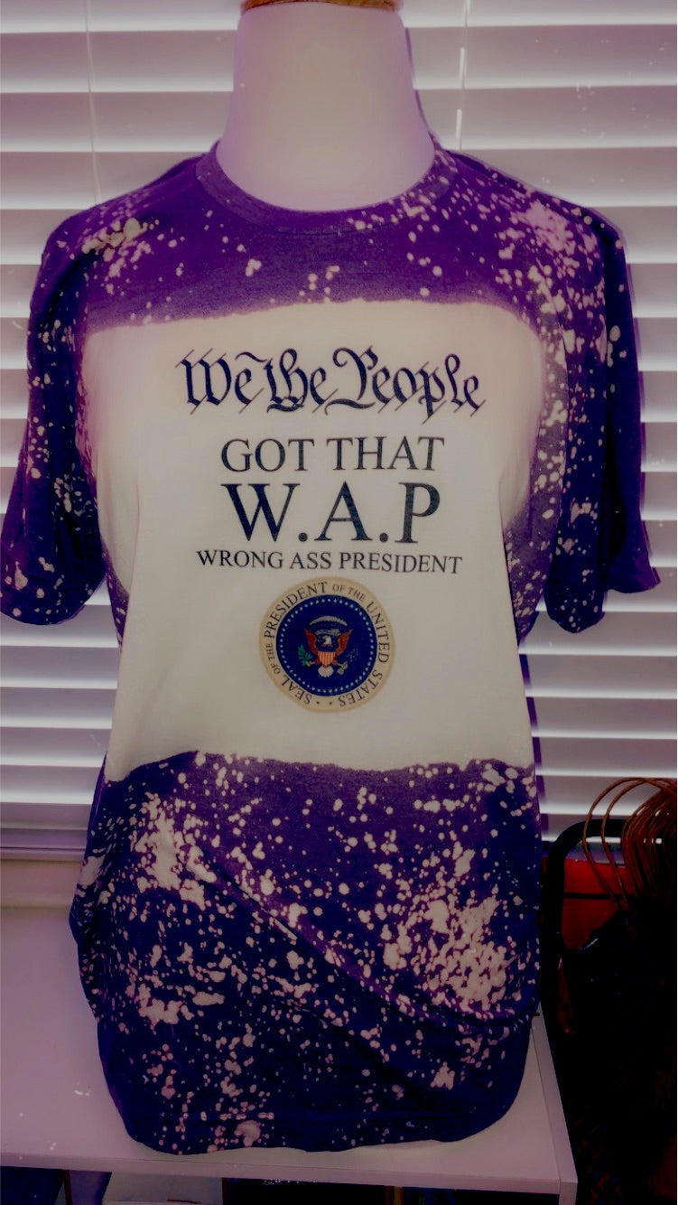 WAP shirt bleached