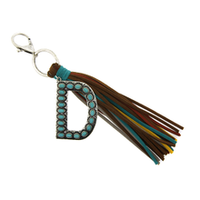 Load image into Gallery viewer, Western Leather Fringe Keychain
