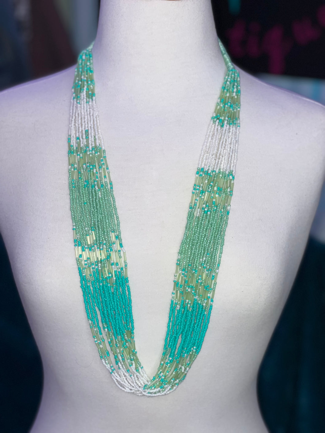 Long beaded necklace