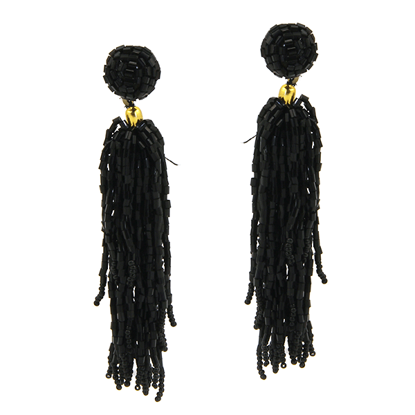 Fringe Seed Bead Black