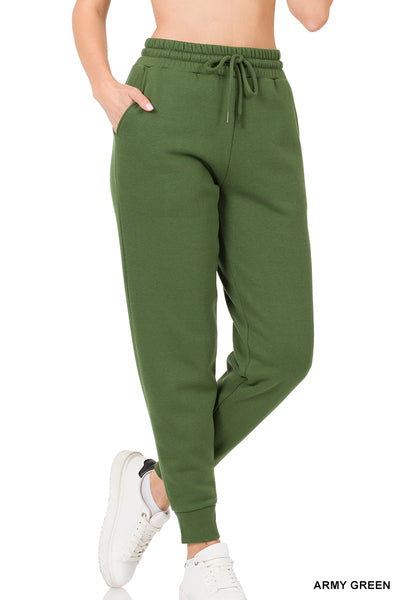 JOGGER SWEATPANTS POCKETS & ELASTIC WAISTBAND