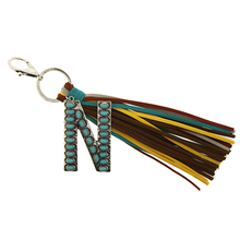 Load image into Gallery viewer, Western Leather Fringe Keychain
