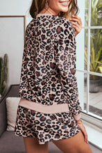 Load image into Gallery viewer, Pink Leopard Long Sleeve Lounge Set
