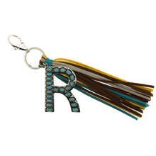 Load image into Gallery viewer, Western Leather Fringe Keychain
