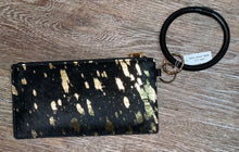 Load image into Gallery viewer, Acid Washed Cowhide Wristlet
