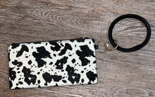 Load image into Gallery viewer, Cowhide Cow Print Wristlet
