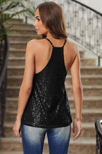 Load image into Gallery viewer, Black Sequin Racerback Tank
