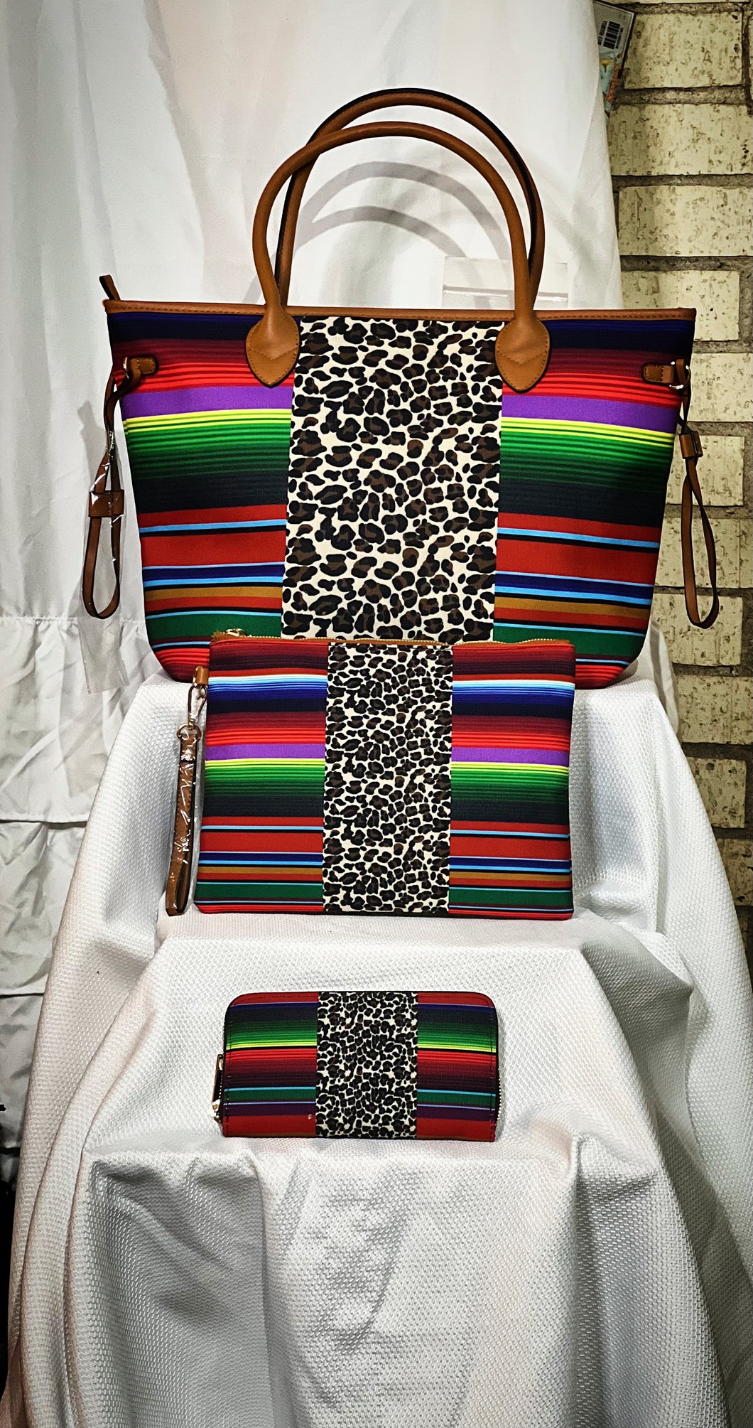 Serape & Leopard 3-in-1 Purse Set