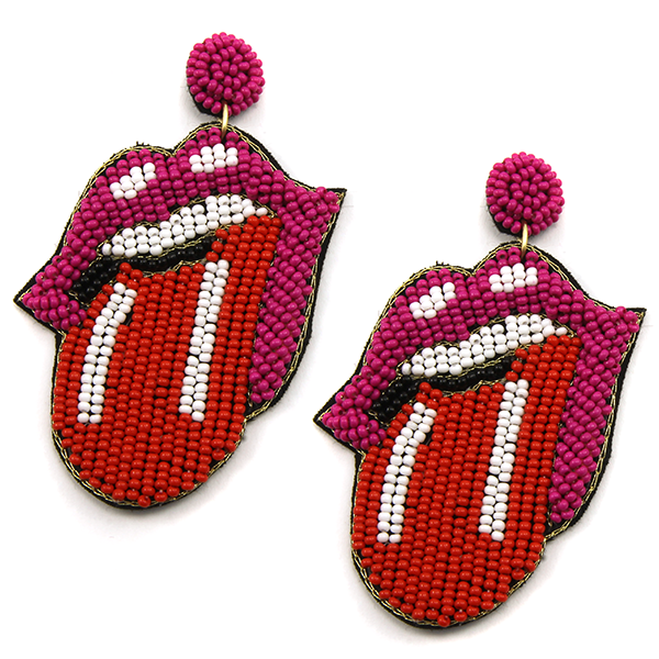 Rolling Stones Lip Earrings